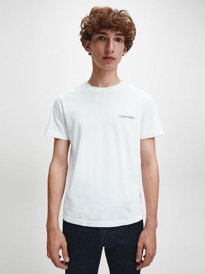 Calvin Klein Ruhák HU200885 | Calvin Klein Logo Férfi Póló Fehér